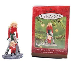 Vtg Hallmark Keepsake Ornament Barbie & Kelly On The Ice 2001 Katrina Bricker